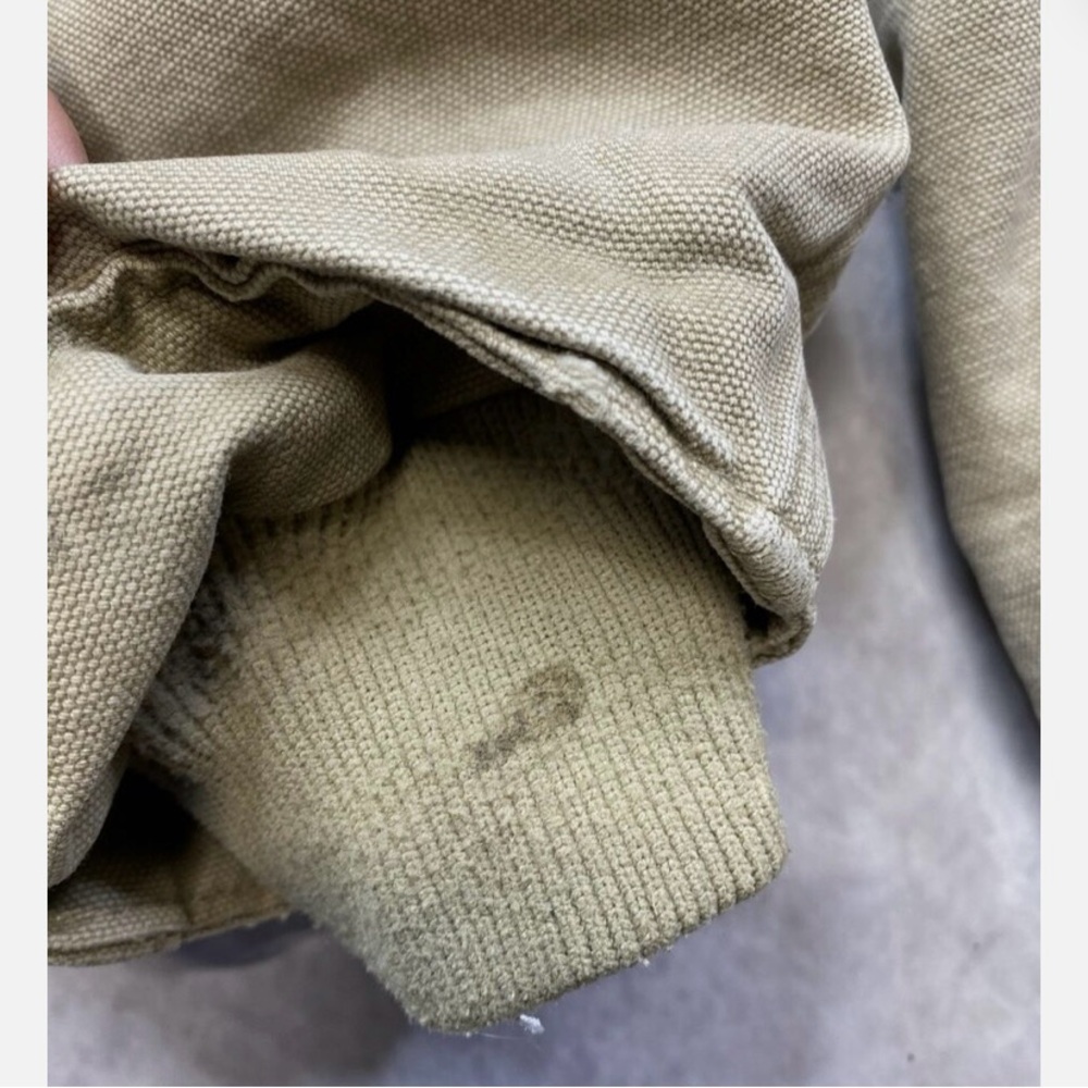 Carhartt J141 266 Jacket Full Zip Hooded Sherpa Lining Zipper Pocket Size Large - Picture 9 of 9